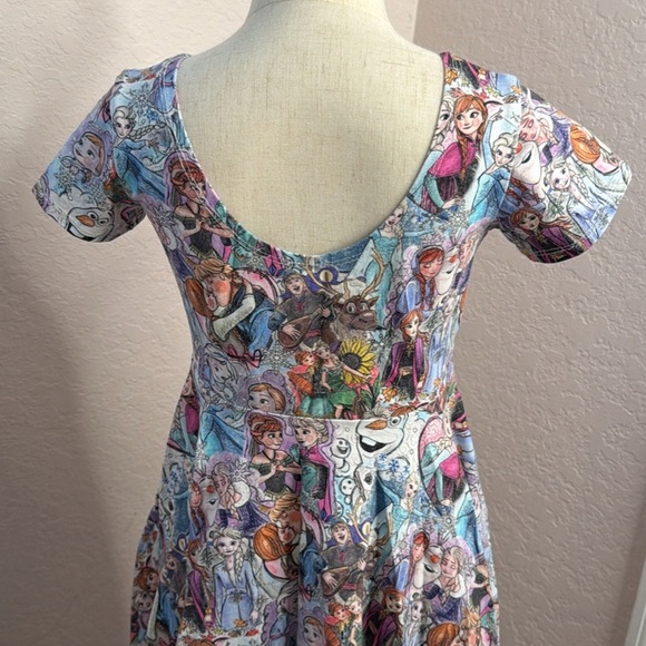 Colorful Kids Casual Frozen Disney Dress - Picture 2 of 3